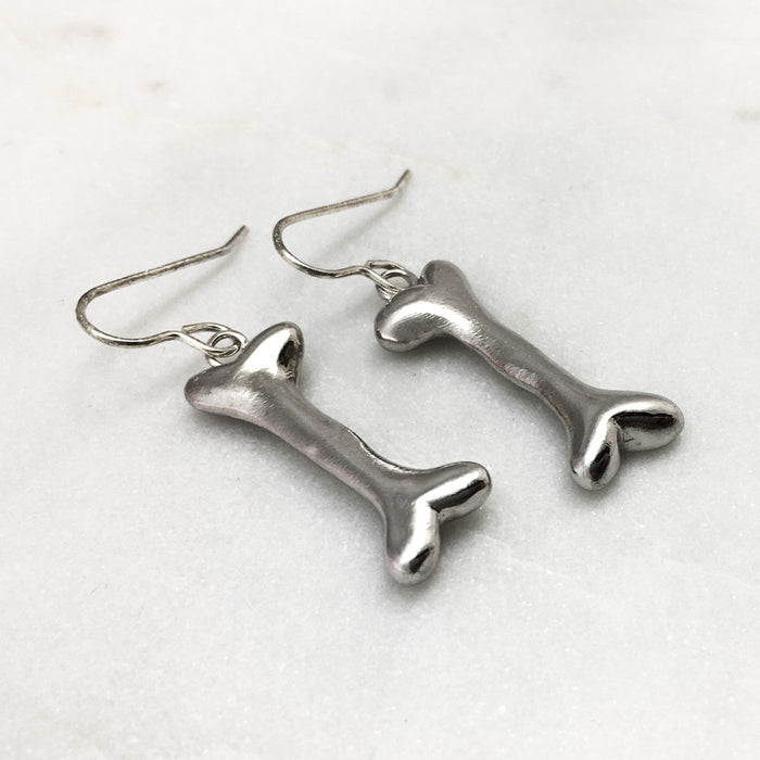 Silver Bone Earrings