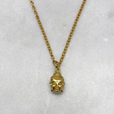 tiny buddha head pendant necklace jewel thief Brighton