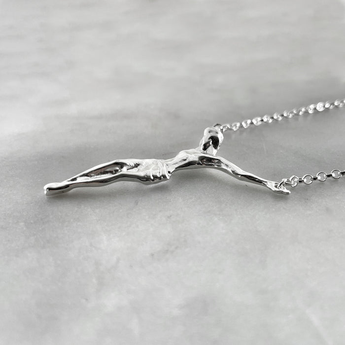 Jesus Christ crucifix corpus pendant necklace jewel thief Brighton