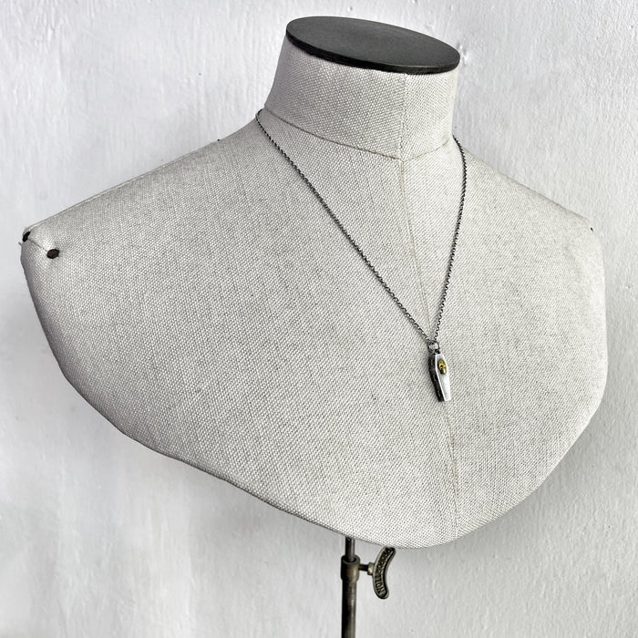 Gold Skull Coffin Pendant Necklace