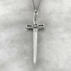 silver gold dagger pendant necklace jewel thief Brighton