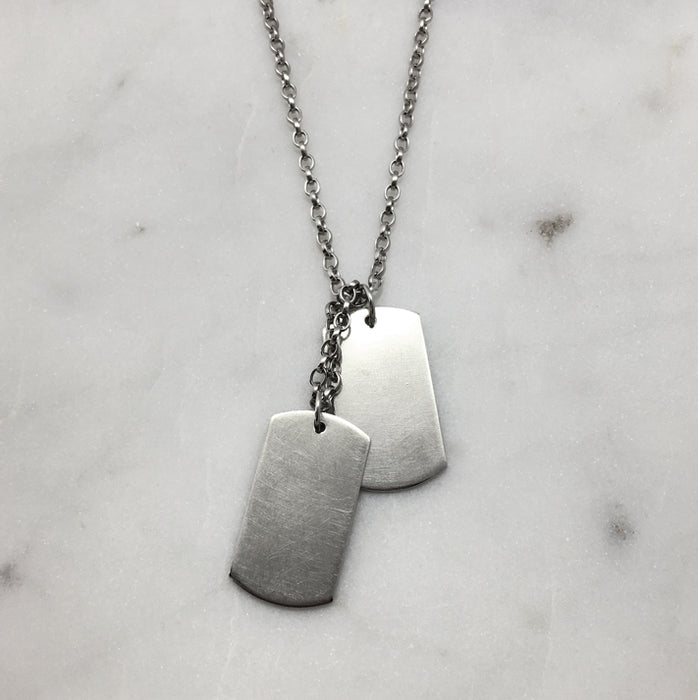 silver dog tag necklace jewel thief brighton