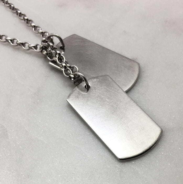 silver dog tag necklace jewel thief brighton