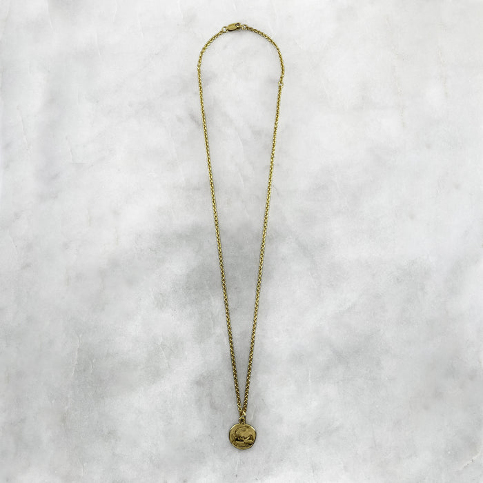 Gold Dove Coin Necklace