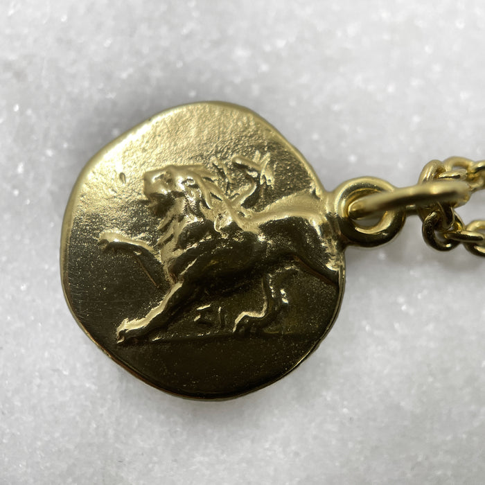Gold Dove Coin Necklace