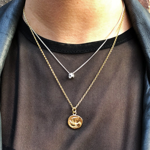 Gold Dove Coin Necklace