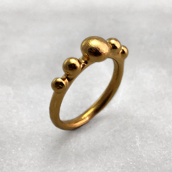 Five Ball Gold Ring