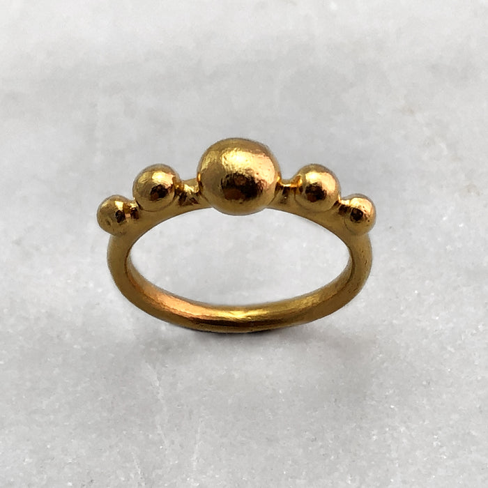 Five Ball Gold Ring