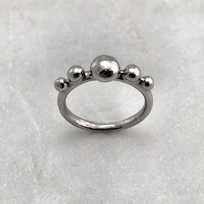 Five Ball Silver Ring
