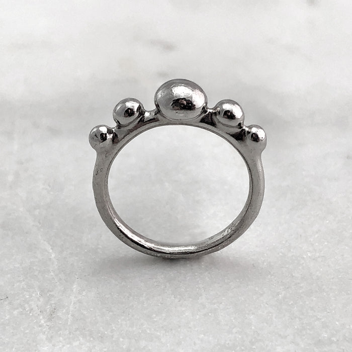 Five Ball Silver Ring