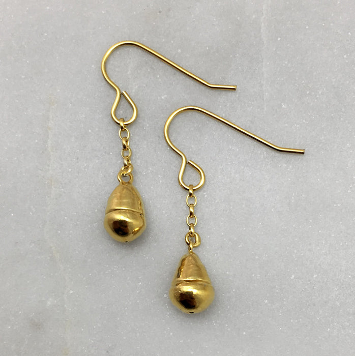 Gold Fresh Water Pearl Earrings