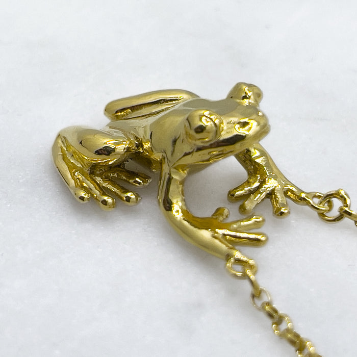 Gold Frog Necklace
