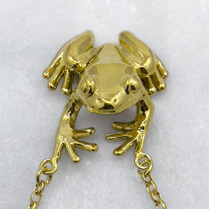 Gold Frog Necklace