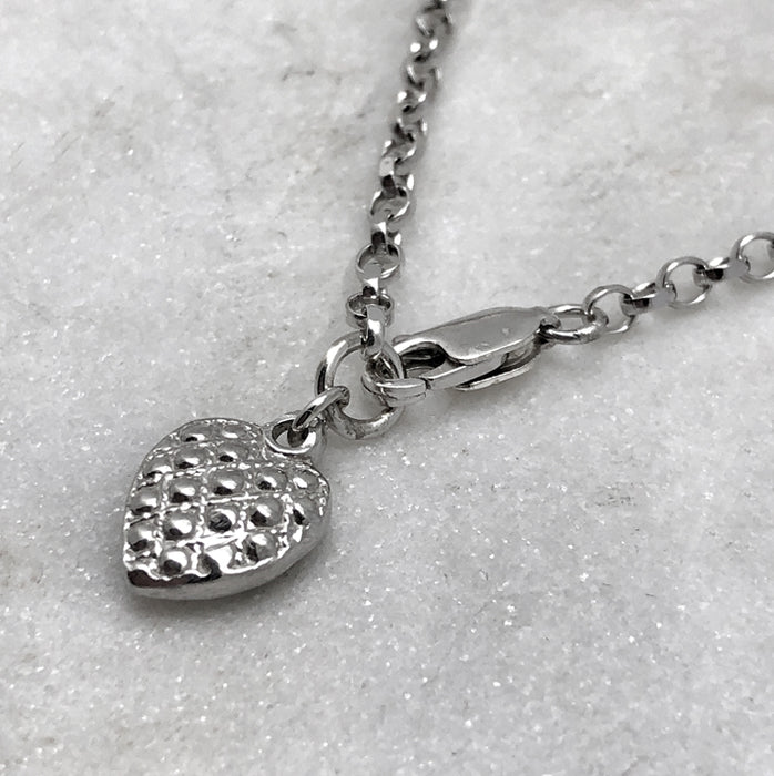 Gothic Silver Heart Bracelet