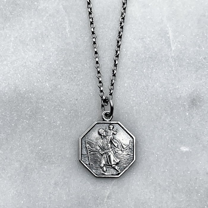 St. Christopher Necklace Silver