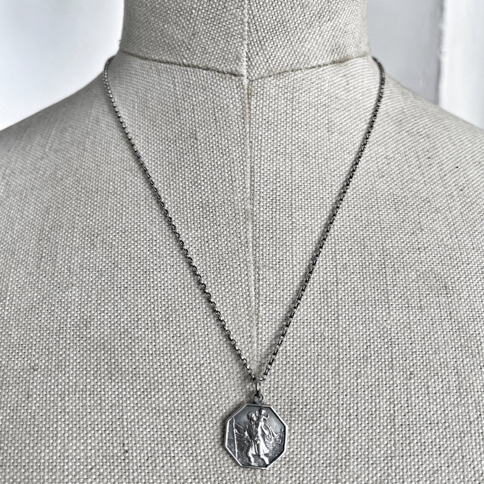 St. Christopher Necklace Silver