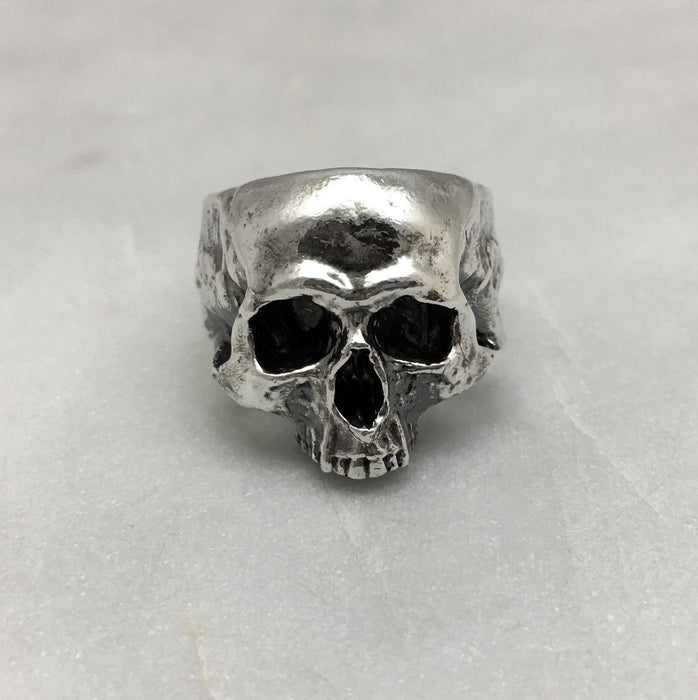 Skull Ring, Silver Ring, Macabre Jewelry, Memento Mori