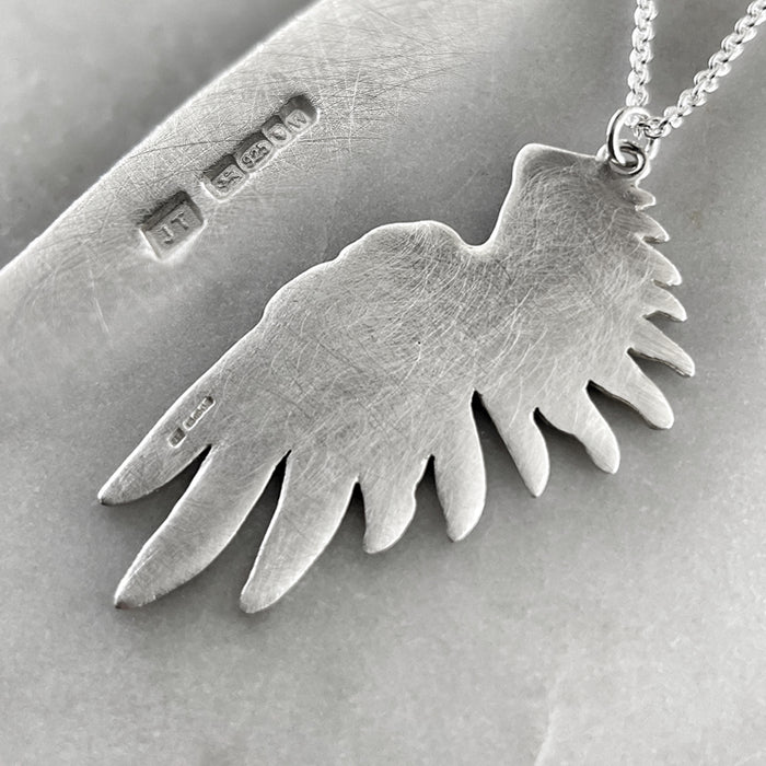Large Silver Wing Pendant