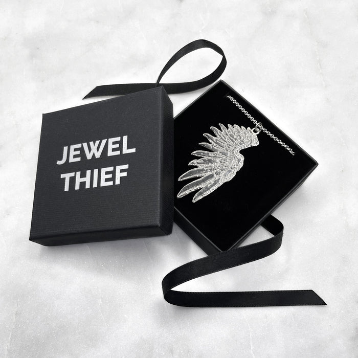 Large Silver Wing Pendant