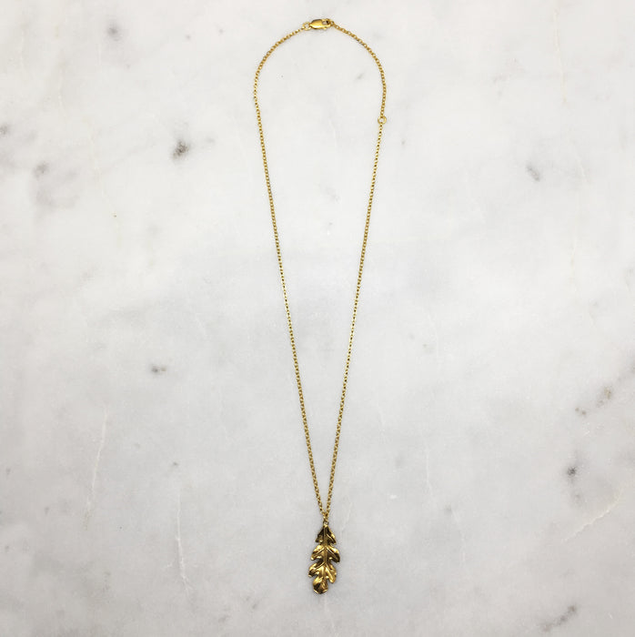 Gold Oak Leaf Necklace