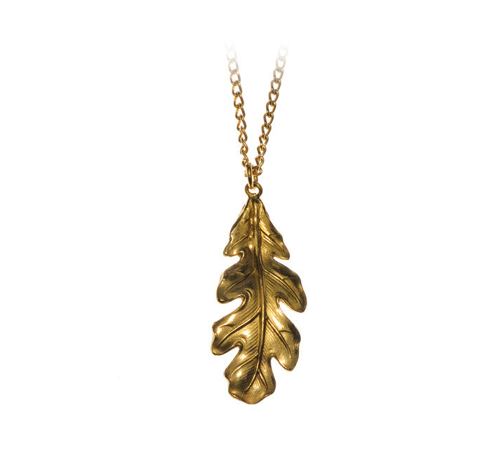 Gold Oak Leaf Necklace