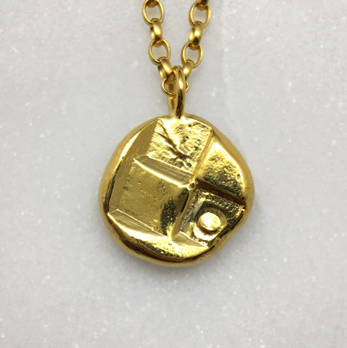 Gold Lion Coin Necklace