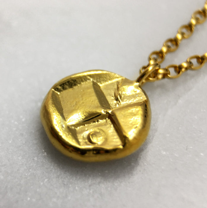 Gold Lion Coin Necklace