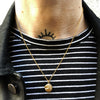 gold greek lion coin pendant necklace