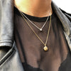 gold greek lion coin pendant necklace