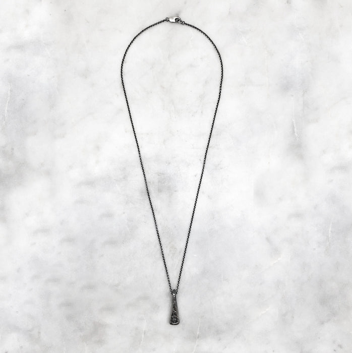 London Oxidised Silver Necklace