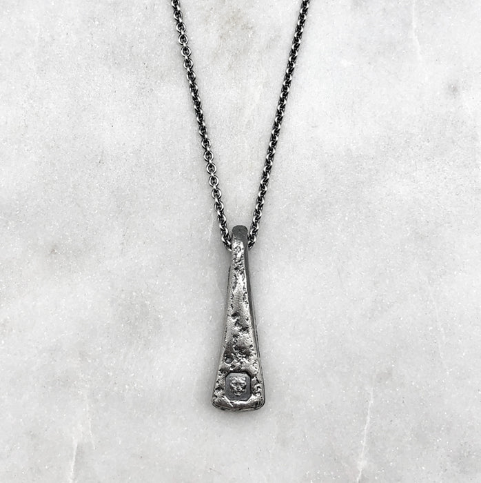 London Oxidised Silver Necklace