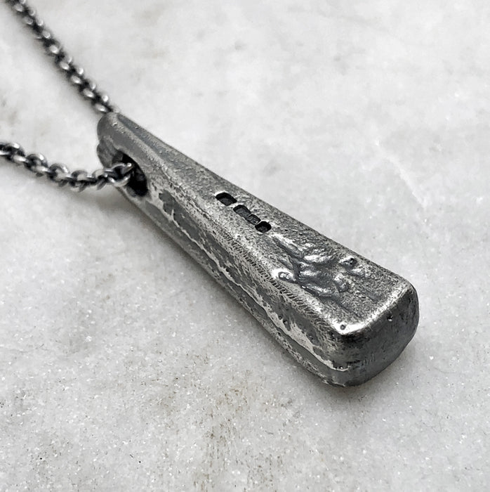 London Oxidised Silver Necklace