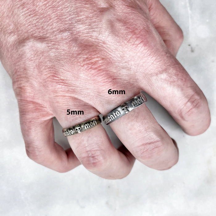Memento Mori Silver Ring 6mm