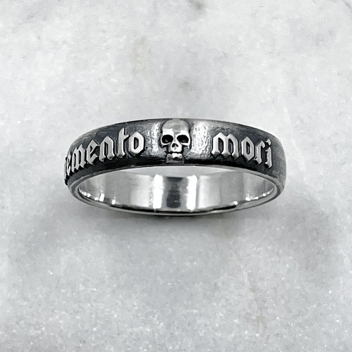 Memento Mori Silver Ring 6mm