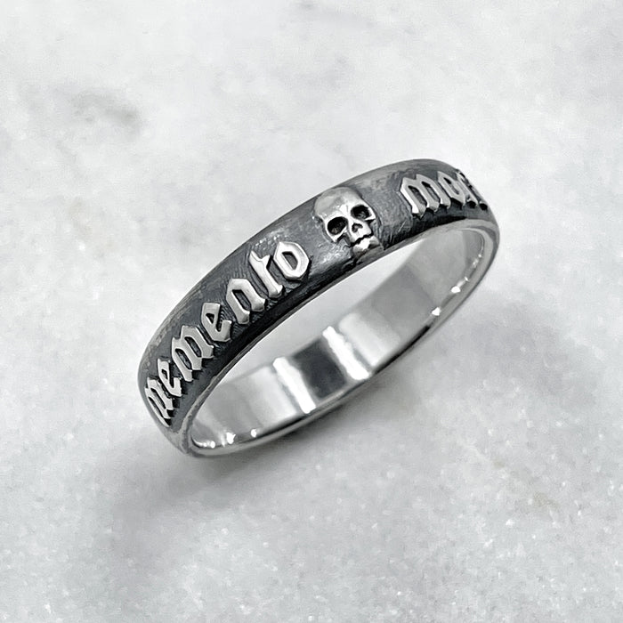 Memento Mori Silver Ring 6mm
