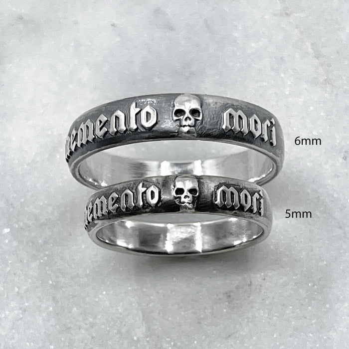 Memento Mori Silver Ring 6mm