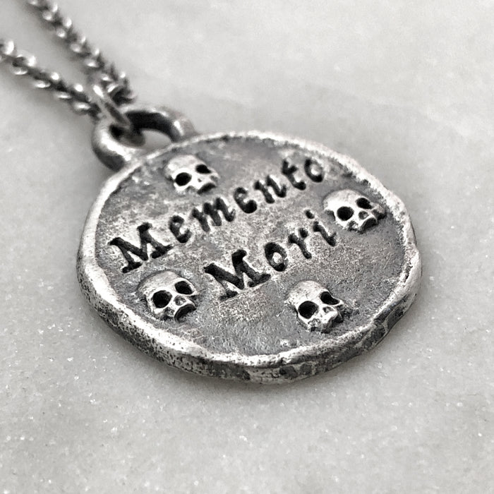 Memento Mori Silver Necklace