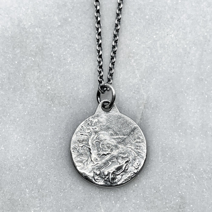 St. Christopher Necklace, Silver Necklace, Protection While Traveling, 18th Birthday Gift, 21st Birthday Gift