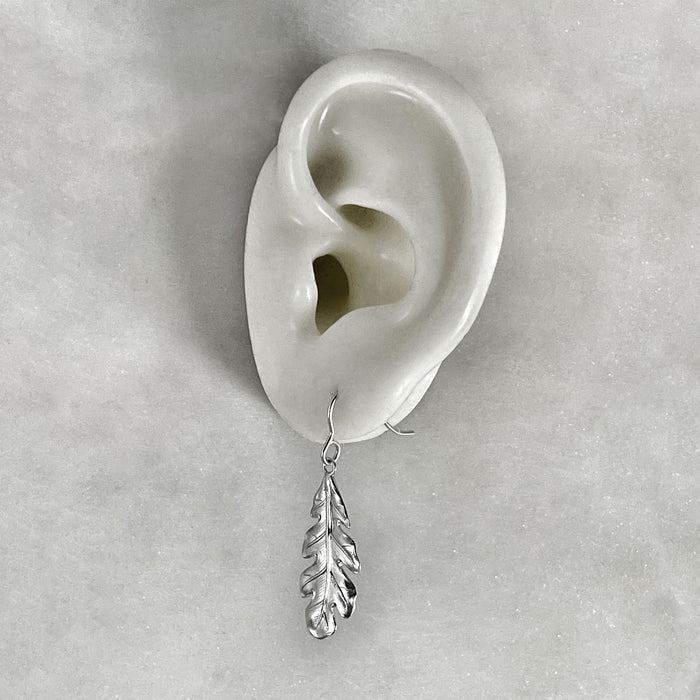 Oak Leaf Earrings, Silver or Gold