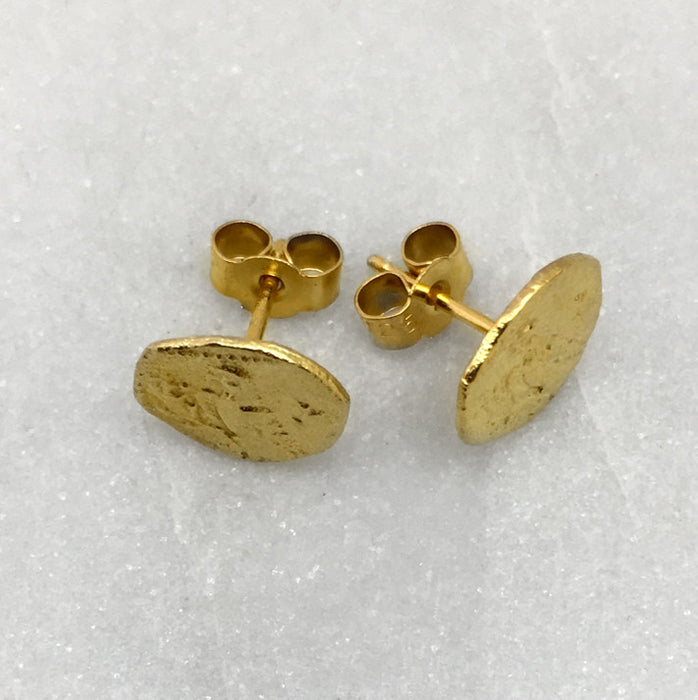 Gold Parrot Coin Earrings