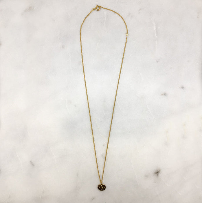 Gold Parrot Coin Necklace