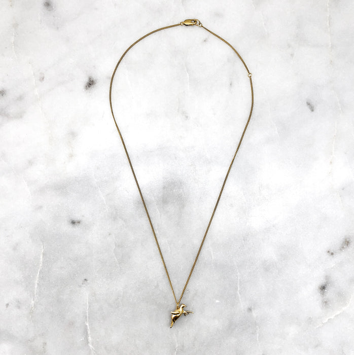 Gold Penguin Gun Necklace