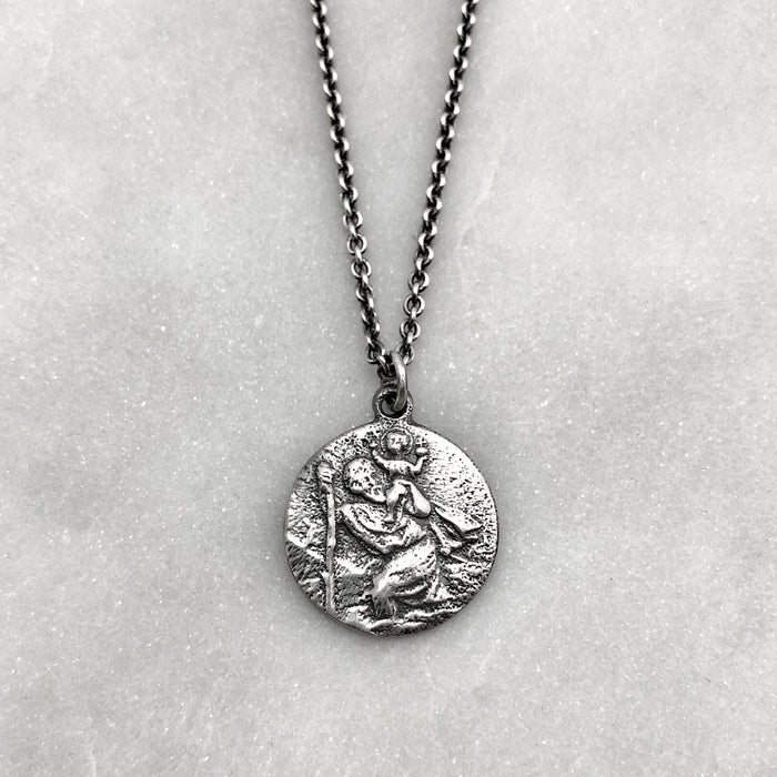 St Christopher Silver Necklace
