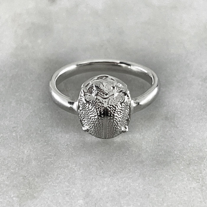 Silver Scarab Ring