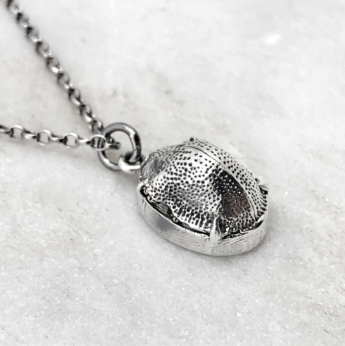 Scarab Beetle Silver Necklace
