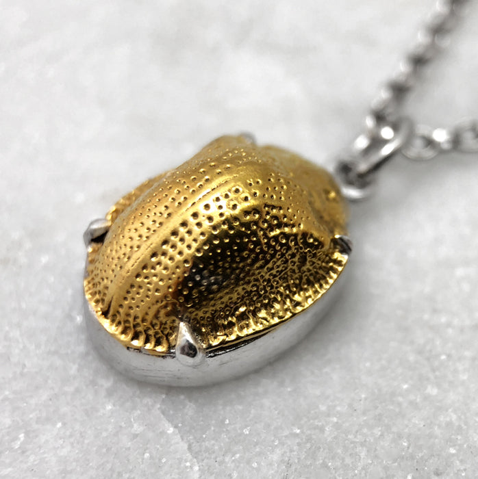 Scarab Beetle Silver / Gold Necklace