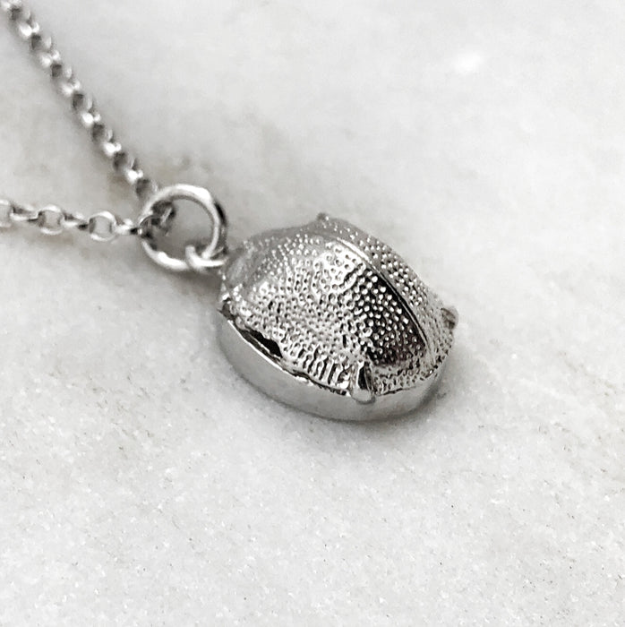 Scarab Beetle Silver Necklace