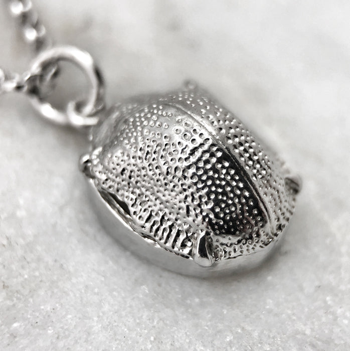 Scarab Beetle Silver Necklace