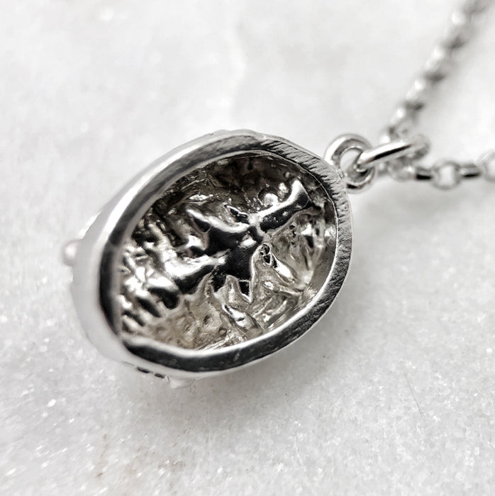 Scarab Beetle Silver Necklace