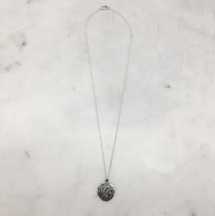 Silver Tudor Coin Necklace